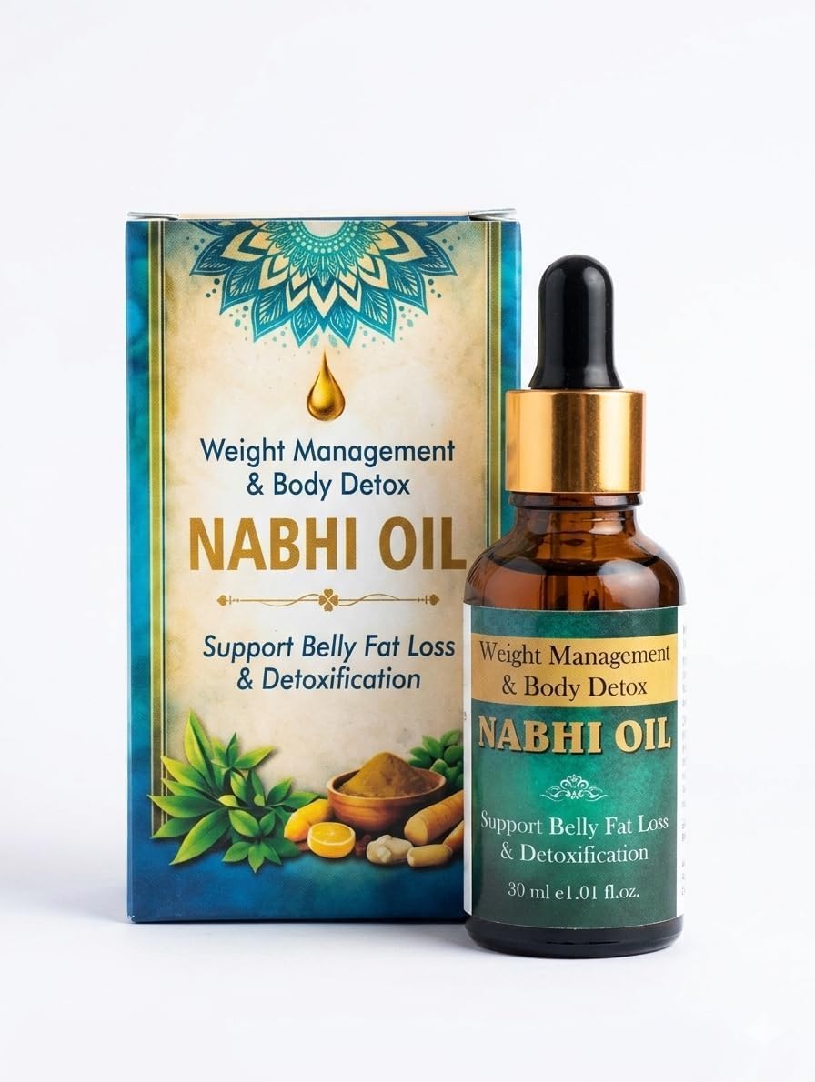 Nabhi Oil for Weight Management & Body Detox 30ml | Ayurvedic Herbal Belly Button Oil for Men & Women | Navel Care Massage Oil for Daily Self-Care, Digestive Wellness, Relaxation & Nourishing Skin-picture-17
