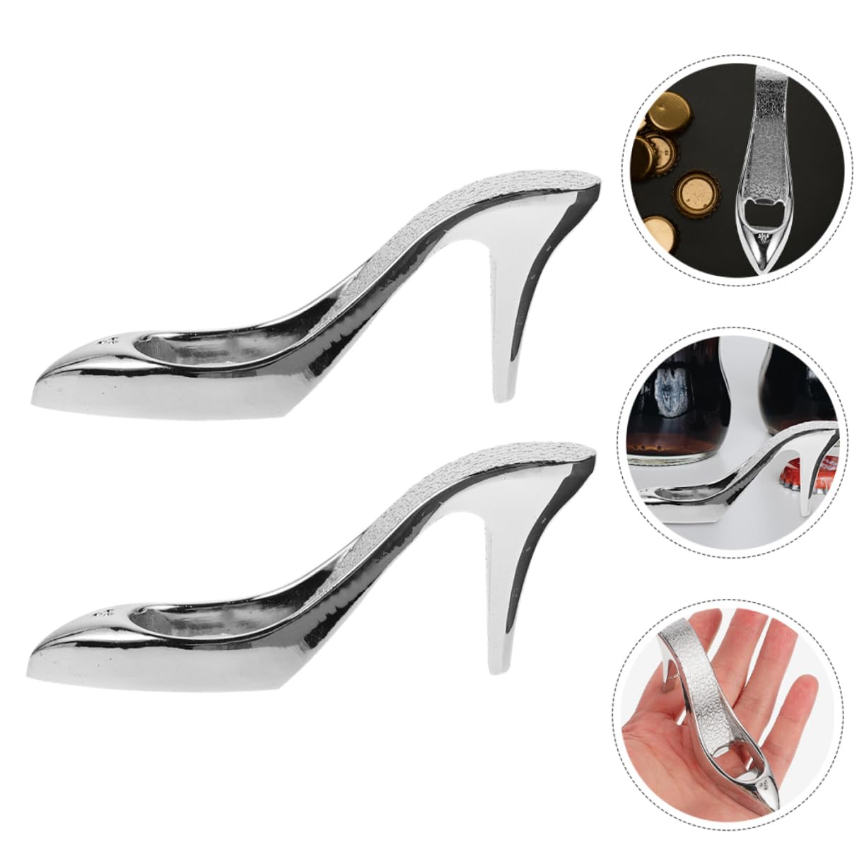 PRETYZOOM 10piezas Abrebotellas Multifuncional Forma De Zapato De Tacón Para Camping y Fiesta Abrebotellas Aleación De Aluminio Para y