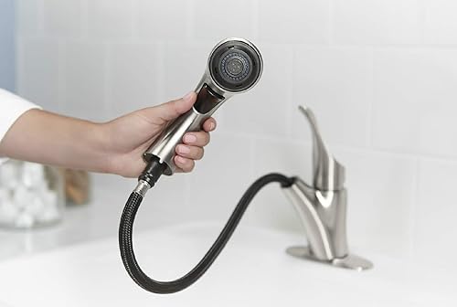 Miniatura 5 de KOHLER K-22035-VS Simplice - Grifo para fregadero de lavandería, mango extraíble, cabezal rociador de 2 funciones, instalación de 3 agujeros, grifo