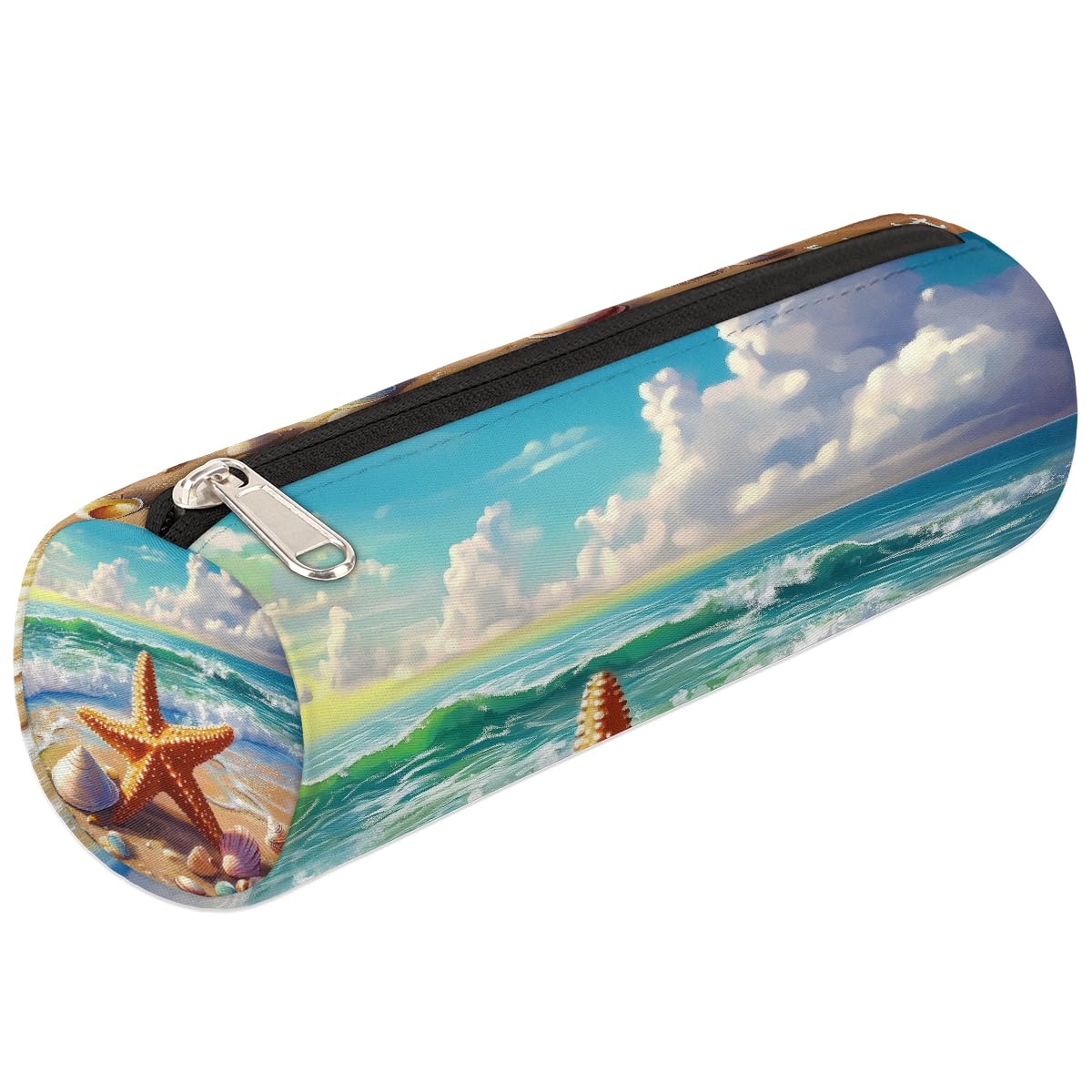 VQUVQV Pencil Cases, Cartoon Shells and Starfish Beach Portable Pencil Case for Girls Boys, School Supplies Pen Pouch for Student Stationery Storage