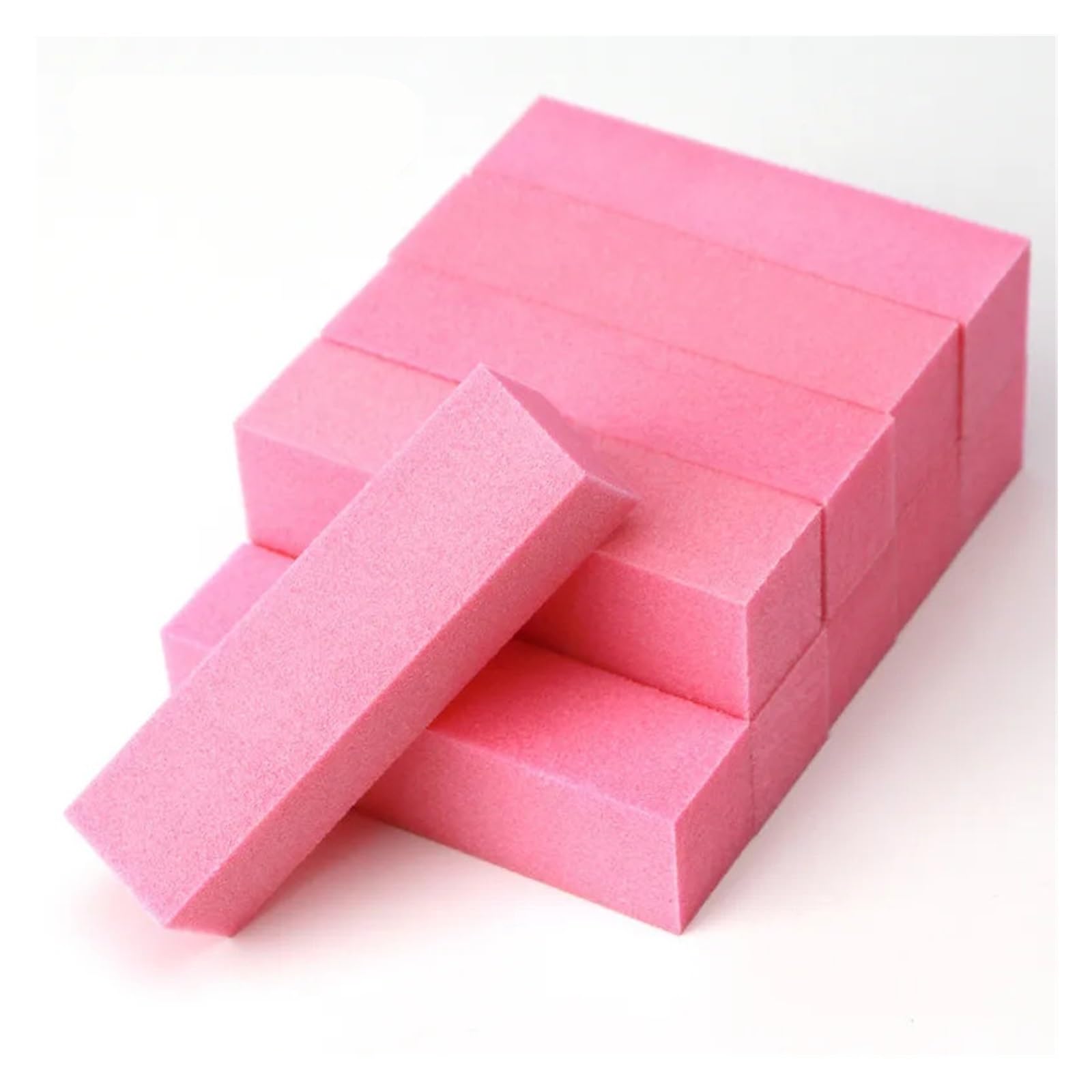 Blocco levigante per unghie, 10/20/50 pezzi, spugna lucidante per manicure e pedicure, multicolore (10 pezzi rosa)