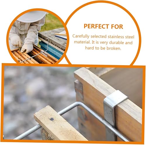 Miniatura 2 de 3 piezas de acero inoxidable para colmena, marco de peine de colmena, estantes de almacenamiento de herramientas, soporte de almacenamiento de