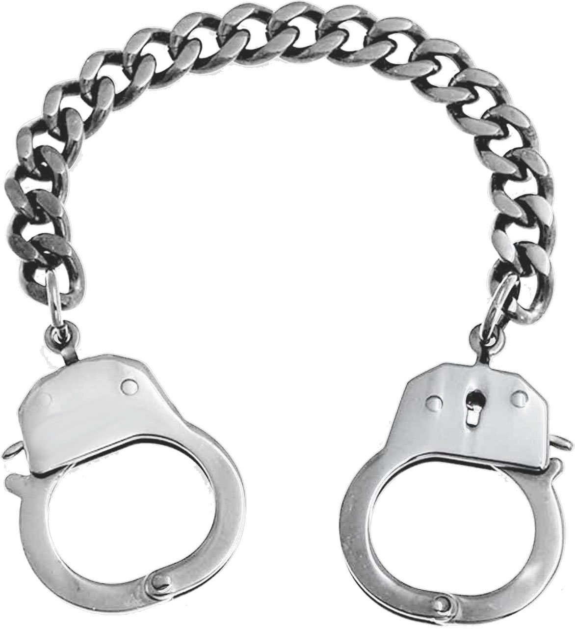 Army Universe Shiny Silver Chrome Mini Handcuffs Thumbcuffs Keychain Fingercuffs Key Ring Key Chain