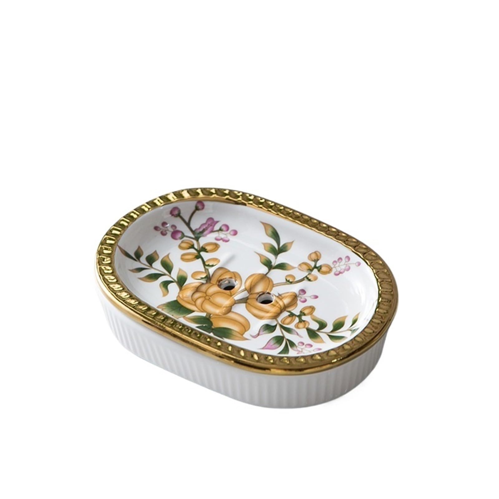 Jfnklfg Color2 Ceramic Soap Dish Ceramic Soap Box Double Draining