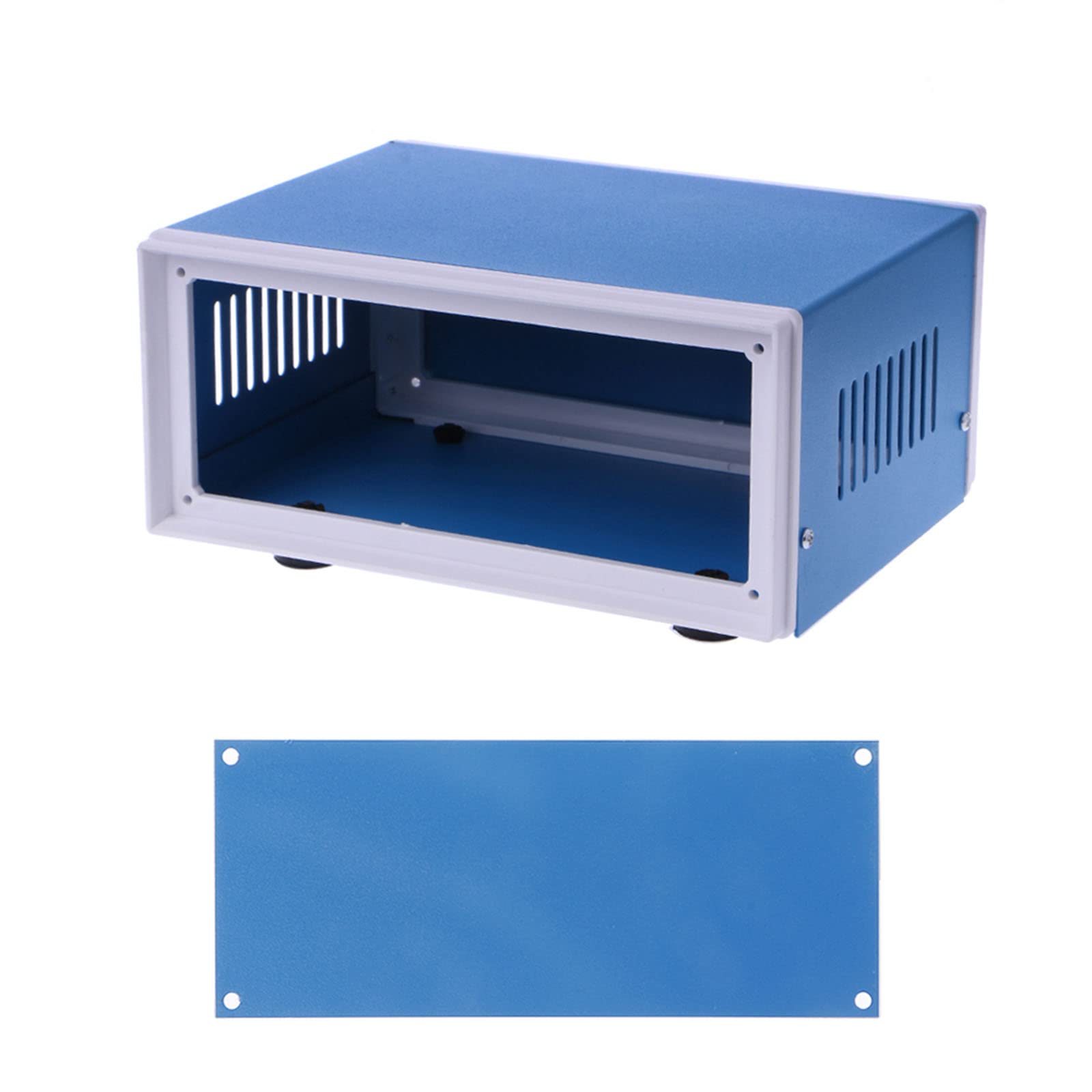 LIUZIKUN Junction Box Blue Metal Enclosure Electronic Project for Case Waterproof Rectangle Electrical Box (6.7x5.1x3.1)