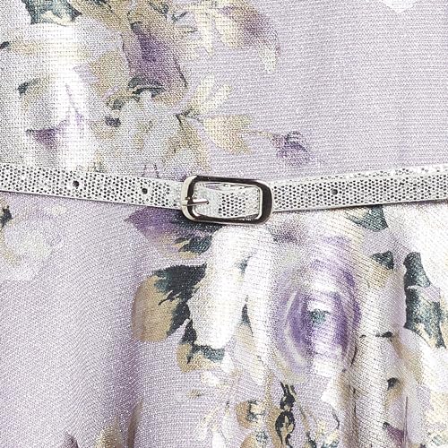 Beautees Girls' Floral Skater Party Dress with Belt3