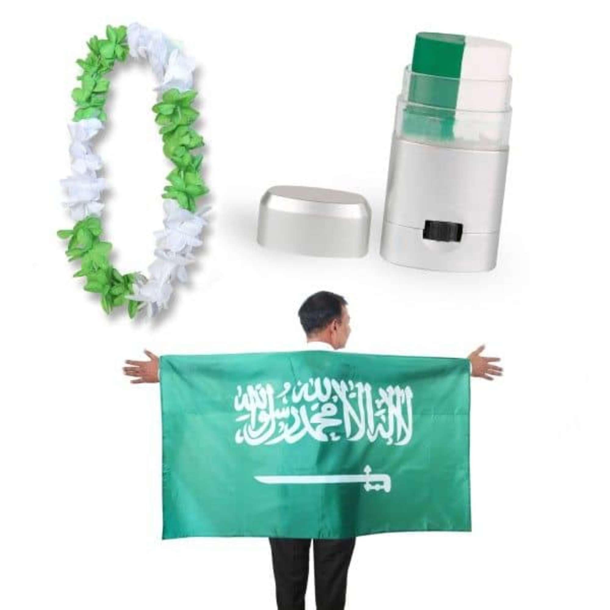 Sonia Originelli Fan-Set Saudiarabien Fan-Set 11 - Saudische Fanartikel EM WM Fußball Party Karneval