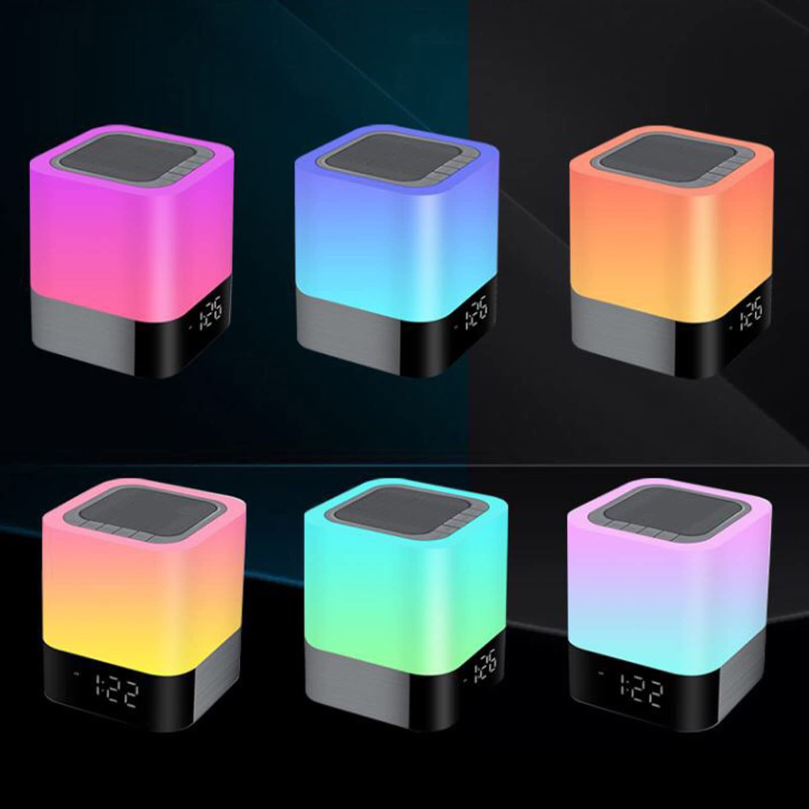 Altoparlante Sveglia Bluetooth con Luce LED Touch Control per la Lettura del Tempo Libero e la Camera dei Bambini, Design Portatile