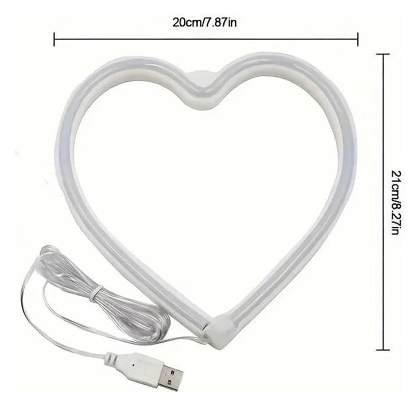 Cuore per insegna luminosa al neon alimentata per bar, camera da letto, soggiorno, casa, festa, fidanzamento, matrimonio(B)