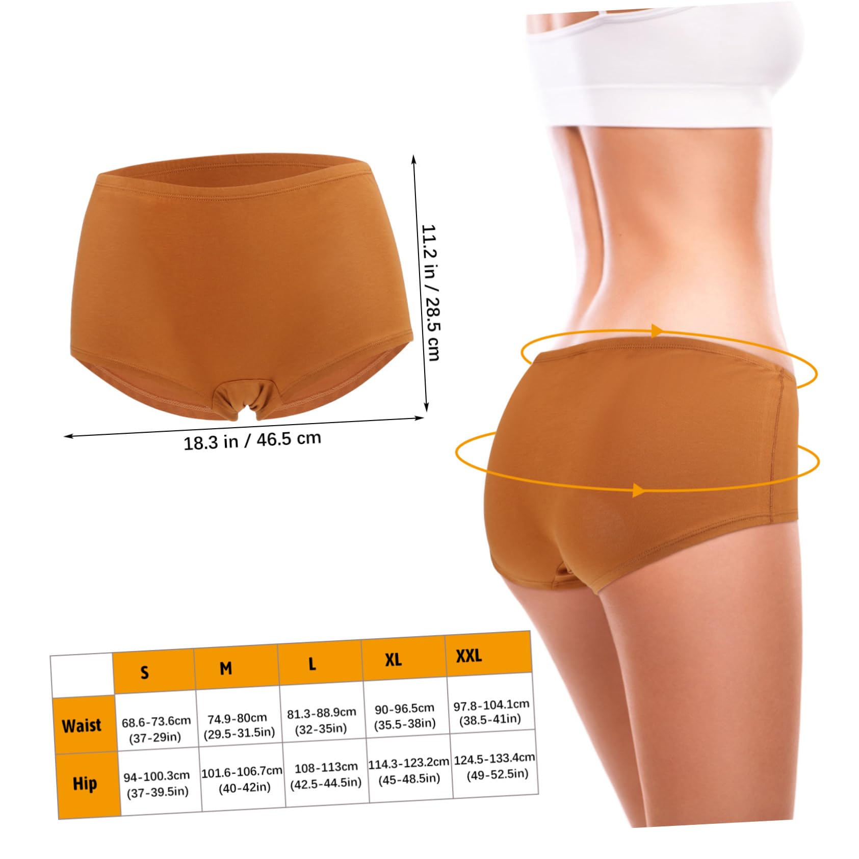 Bragas de Mujer de Algodón 5 Piezas Talla Xxl Cobertura Total