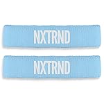 1 Pair Nxtrnd Bicep Bands, Sweat-Absorbent Arm Sweatbands, Football Accessory (Columbia Blue)