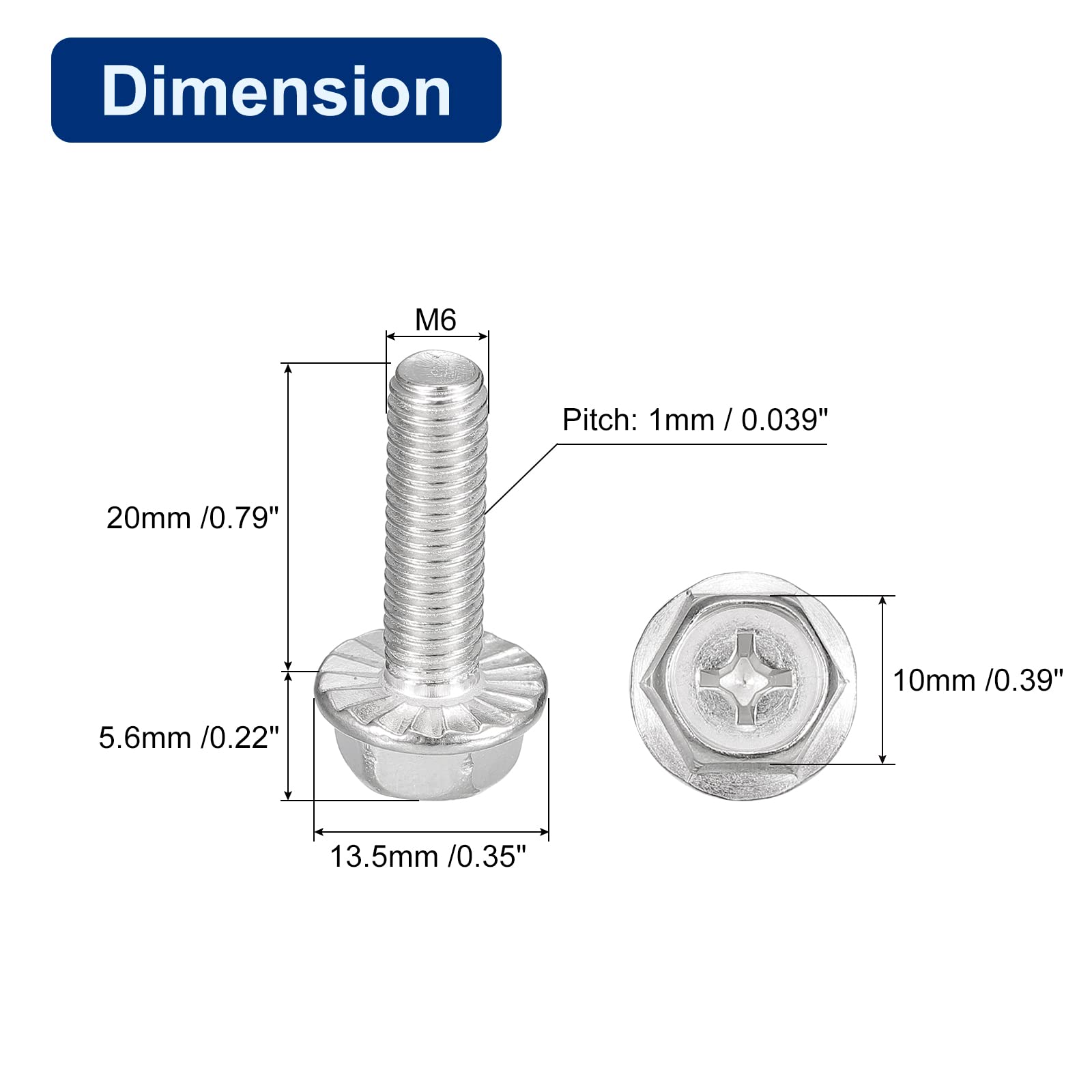 Corps de boulon filetage partiel Inox A2 Tête hexagonale TH M10X200