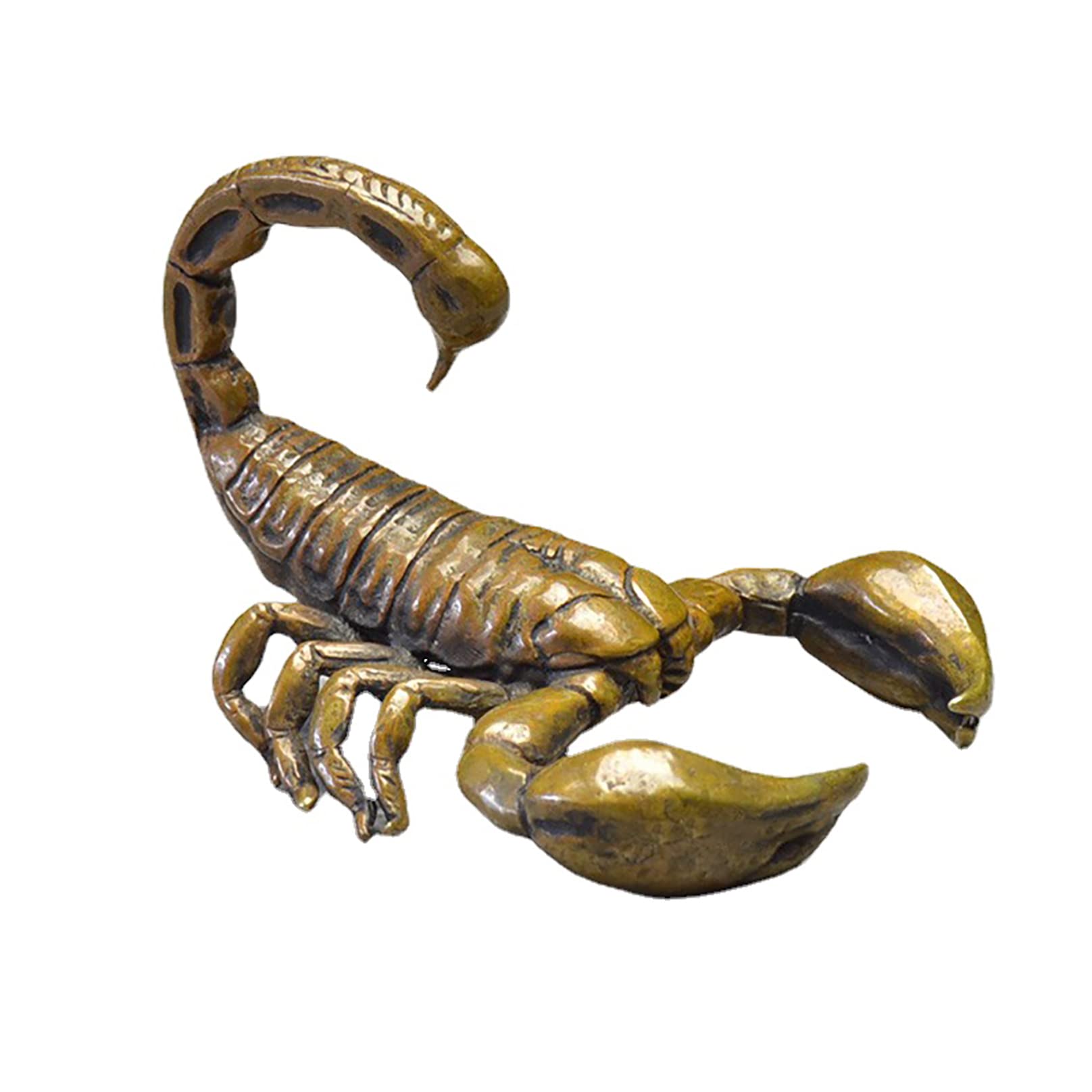NGDFGR Copper Scorpion Miniatures Figurine Ornaments Animal Statue,Vintage Brass Crafts Table Decoration Accessories