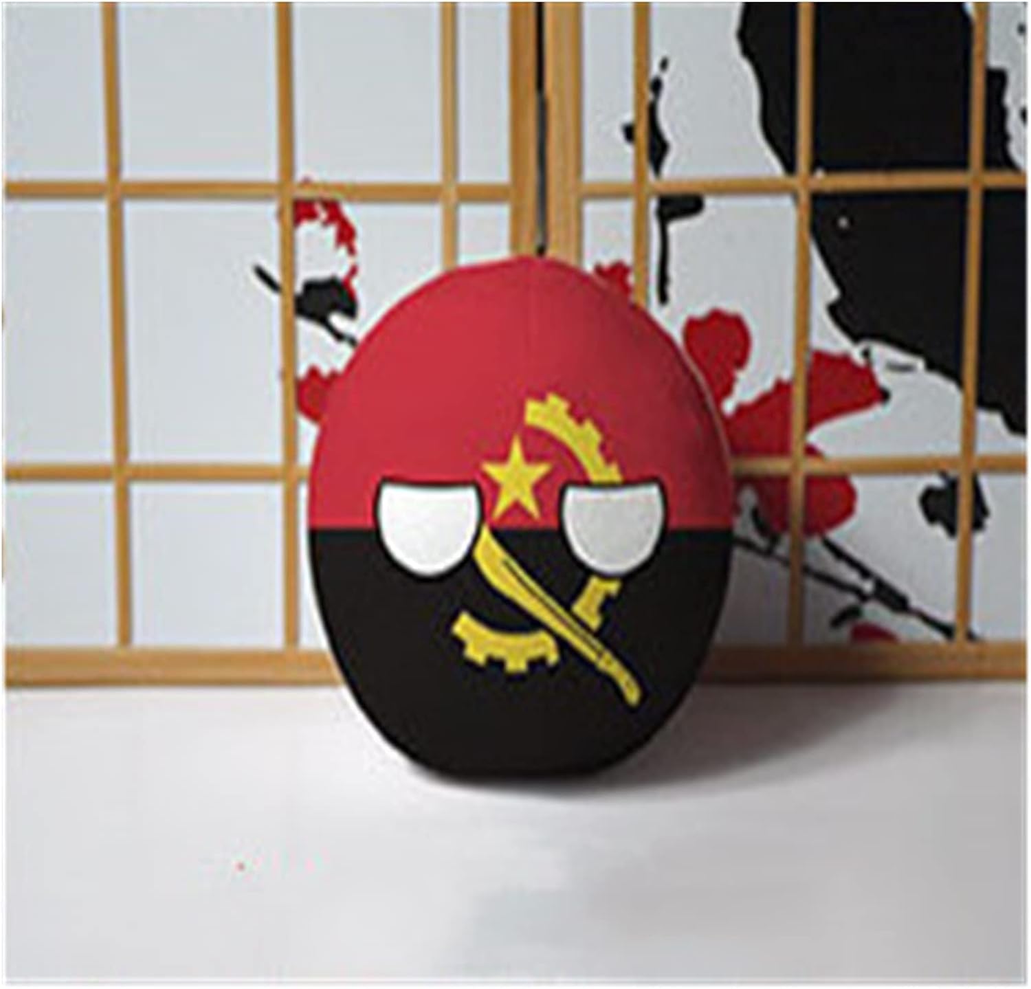 Polandball Countryballs Plush Doll Ukraine Spain Hungary Portugal Romania Greece Austria Mexico Poland Ball Pendant 9-20cm (Color : Angola, Size : 20CM)-image-0