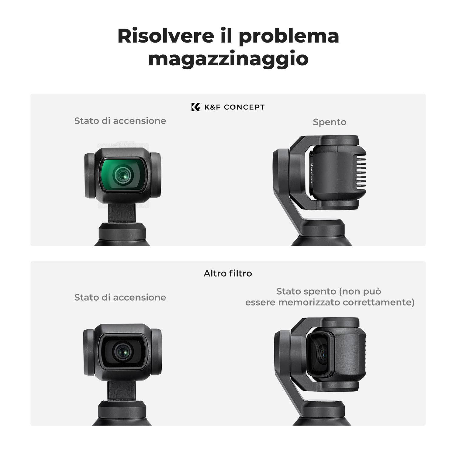 K&F CONCEPT Osmo Pocket 4/3 Filtro Magnetico,Filtri Magnetici Black Mist 1/8 Filtro Magnetico Black Diffusion 1/8 in Vetro Ottico con Nano-rivestimento Compatibile con DJI Osmo Pocket 4/3(Alluminio)