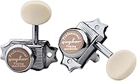 Vista 3 de Guyker Afinadores de bloqueo de guitarra (3L + 3R con manecillas) – Vintage Deluxe Lock String Tuning Key Pegs Machine, piezas de repuesto – Cromo