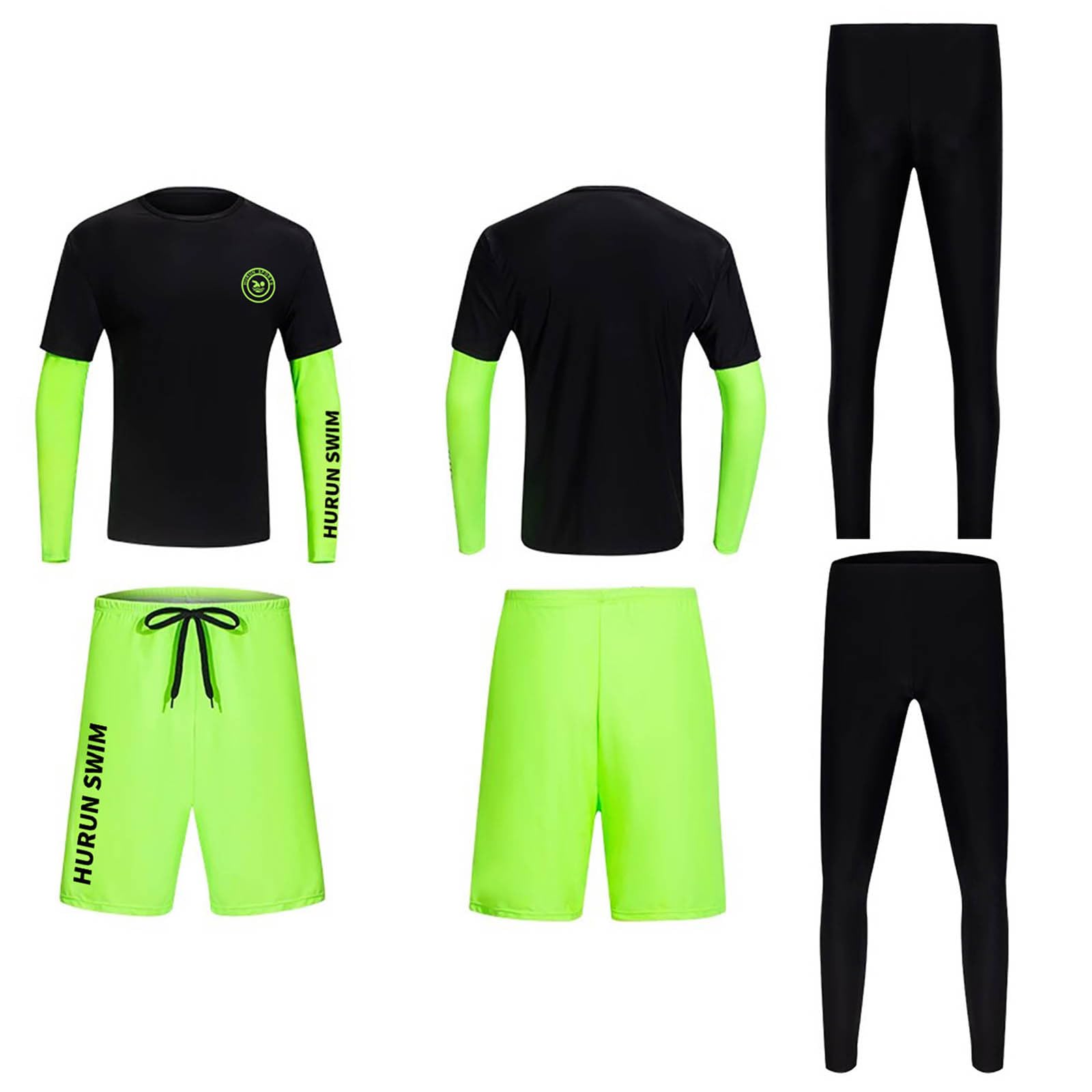 Combinaisons de Plongée pour Homme, Combinaison Plongée Homme Ensemble Trois Pièces de Surf Homme, Combinaison de Plongée Manches Longues + Pantalon Chauffant, Anti-UV et à Séchage Rapide
