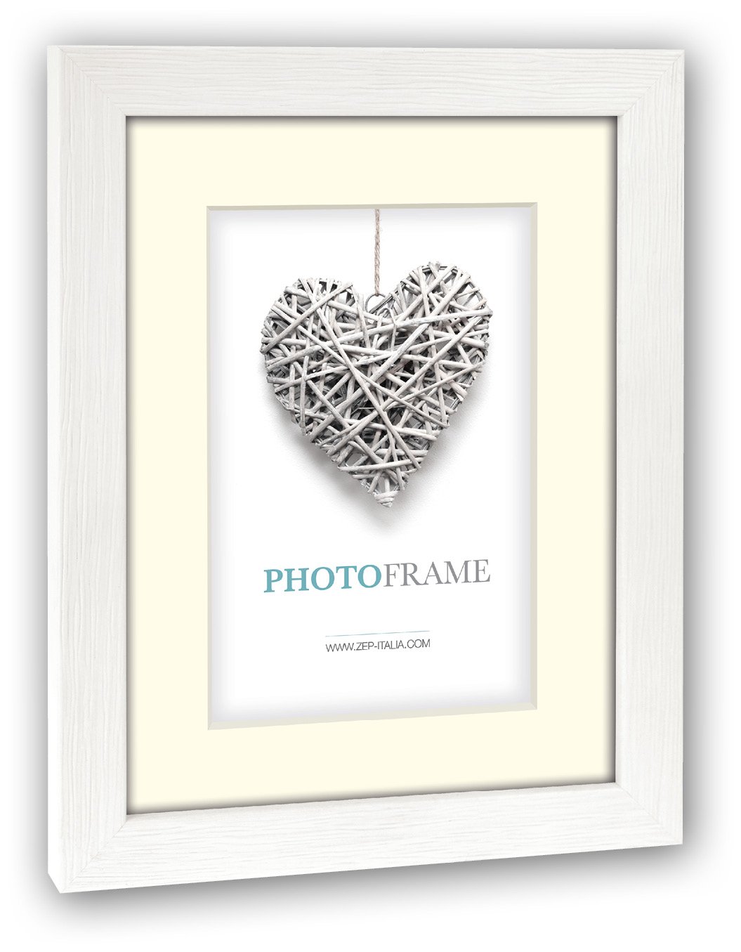 Regent 4 bianco, giallo cornice per foto singola