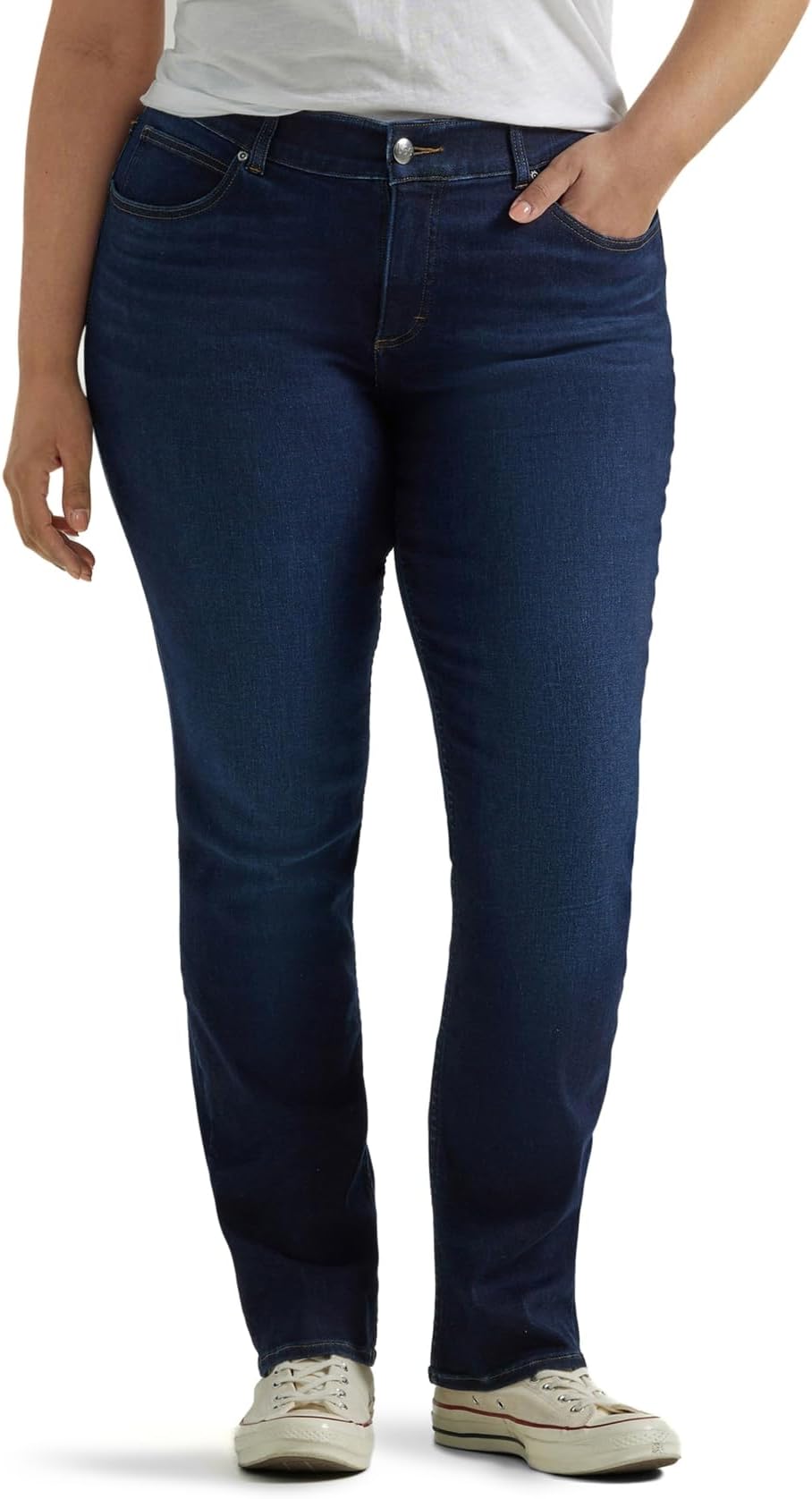 Lee Women's Plus Size Ultra Lux Comfort with Flex Motion Straight Leg Jean