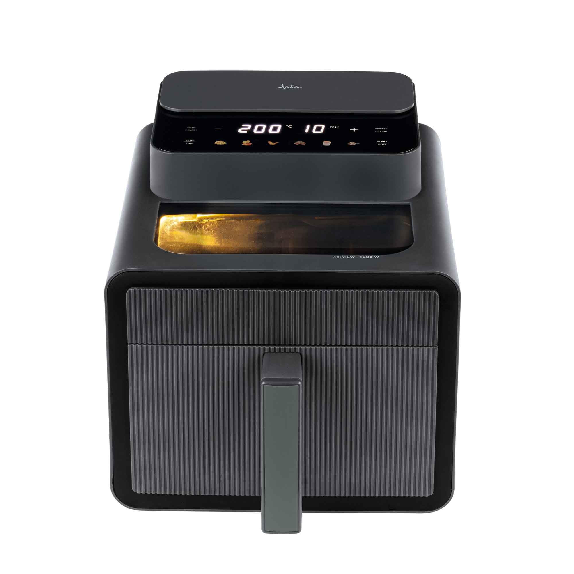 JATA JEFR1270 - Freidora sin Aceite 7L 1600W con Ventana Transparente, Air Fryer Grande con 6 Programas, 200ºC, Cestillo Antiadherente sin BPA, Desconexión Automática