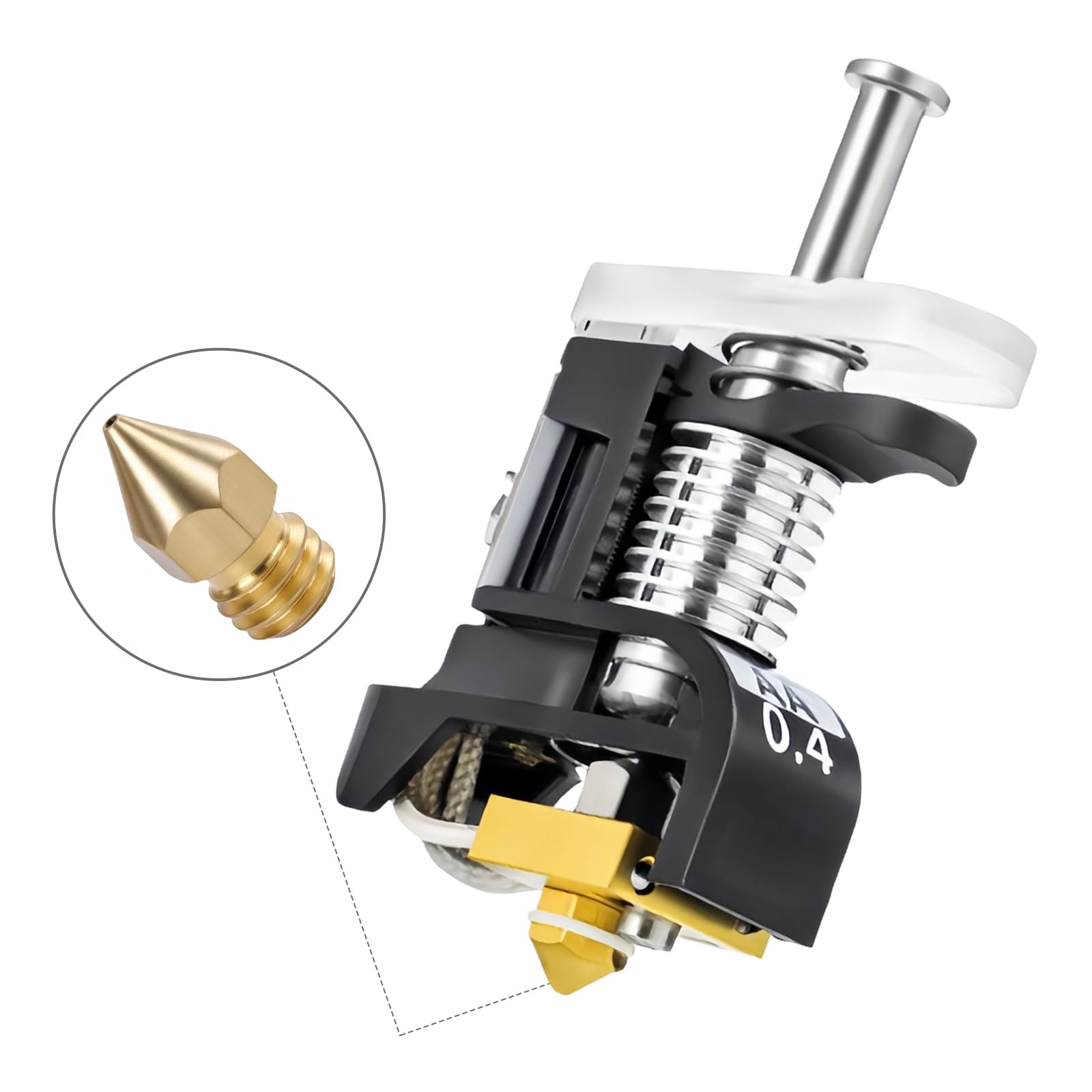 Zestaw 30 dysz do drukarki 3D Creality Ender 3, V2, V5, Ender 6 i CR-10 Series - zawiera 12 dysz 0,4 mm i dysz 0,2 mm, 0,3 mm, 0,5 mm, 0,6 mm, 0,8 mm i 1,0 mm do różnych zastosowań
