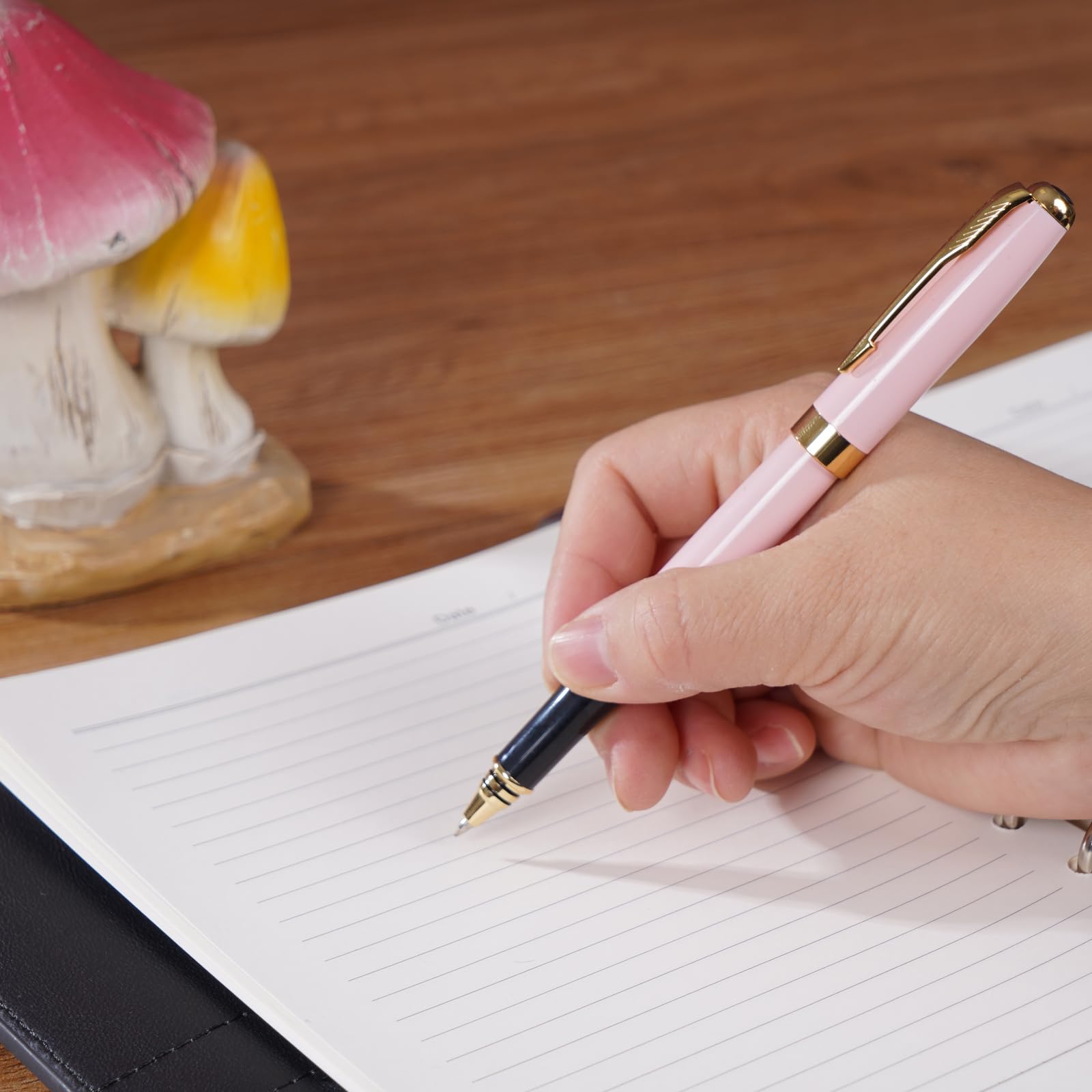 TRASEXTRA 2024 Gift A5 Planner Refillable Journal,Binder Organizer College Binder Leather A5 Binder 6 Ring Journal Set Notebook with Removable Pages,8.3Ã—5.5IN,Premium Gift Box Included(Pink)