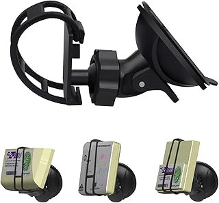EZ Pass Holder, Rubber Mounting Strap Holder Suction Cup Mount, IZoom, IPass Tag Transponder Holder Toll Pass Windshield Mount