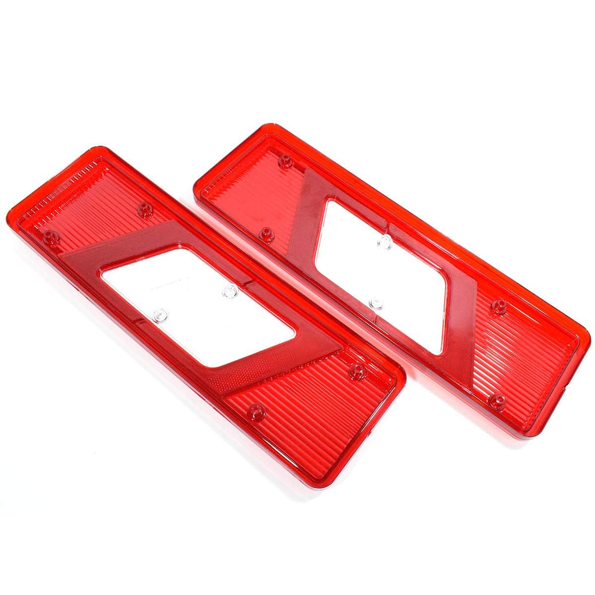 2 lenti di ricambio per fanale posteriore destro sinistro compatibile con Ford Transit MK8 Tipper 2014+ con marchio di controllo E 1831256 1831334