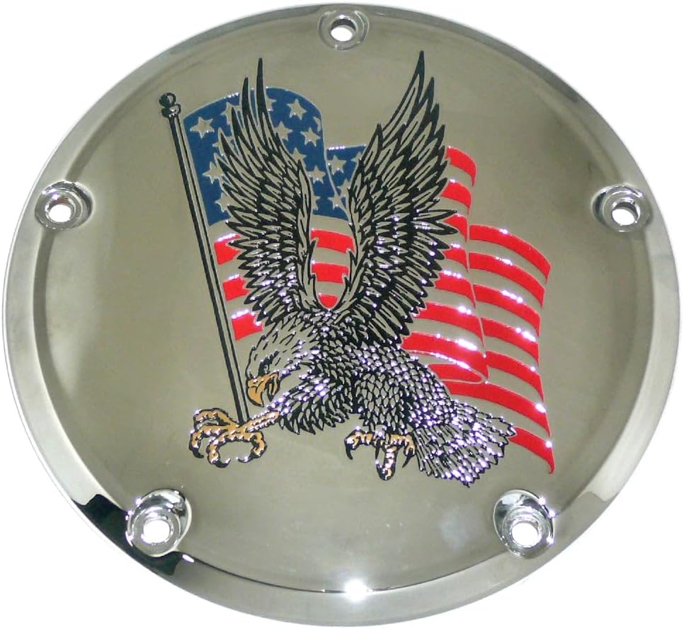 Eagle Over Flag TC Derby Cover, 7.250 inches in diameter