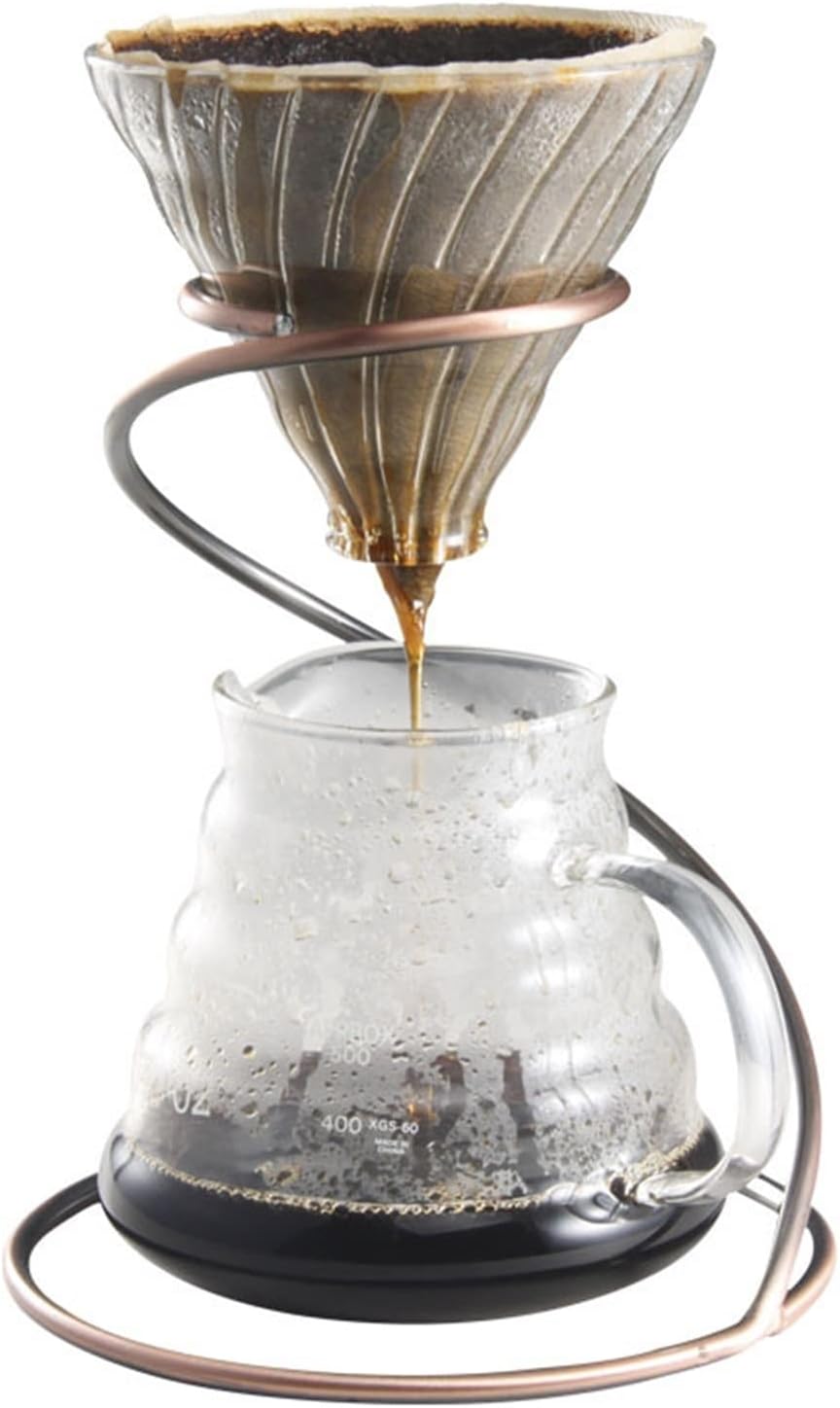 Reusable Coffee Filters Serpentine Coffee Metal Filter Frame Holder Reusable Coffee Dripper Stand Household Drip Filter Holder Coffee Appliance