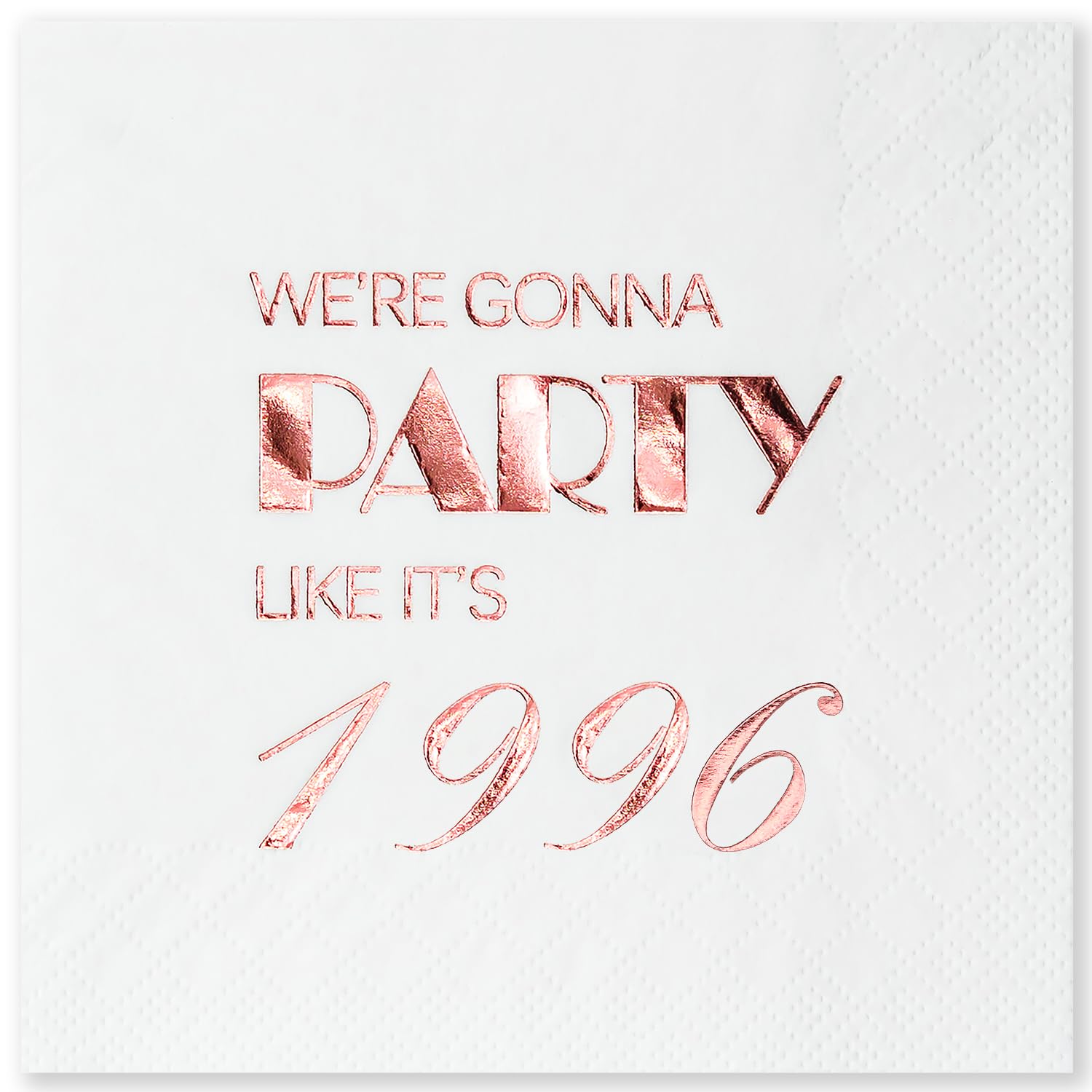 Crisky 30th Birthday Cocktail Napkins Rose Gold for Women 30th Birthday Party Decorations for Cake Dessert Berverage Table, 30th Birthday Party Supplies,50 Pcs Disposable Napkins, 3-Ply