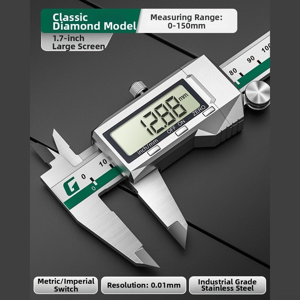 para calibre Electrónico 200mm Unidades mm y Pulgadas LCD para(200mm)