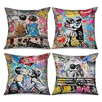 2 Housses De Coussin Halloween – Motif Tête De Mort Gothique Avec Fleurs Et Lune, 40,6 X 40,6 Cm, Velours Synthétique