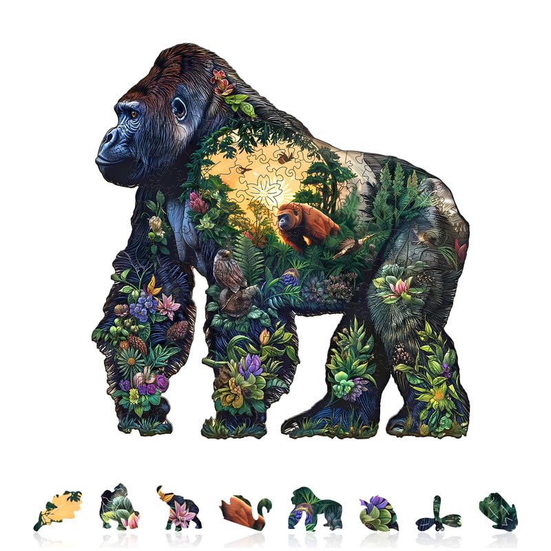 Jigfoxy Gorilla Wooden Puzzles for Adults