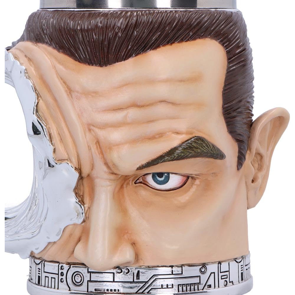 Nemesis Now Terminator T-1000 Bierkrug, Sci-Fi-Film-Trinkgeschirr, Sammlerstück, Terminator 2 Erinnerungsstücke und Geschenke