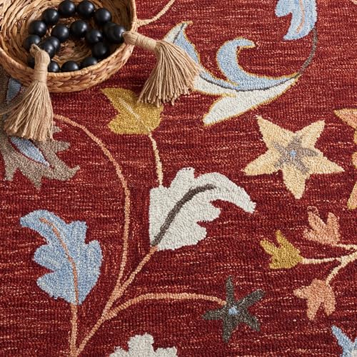 Tapete decorativo rectangular rojo y naranja 5x8 ft miniatura 6
