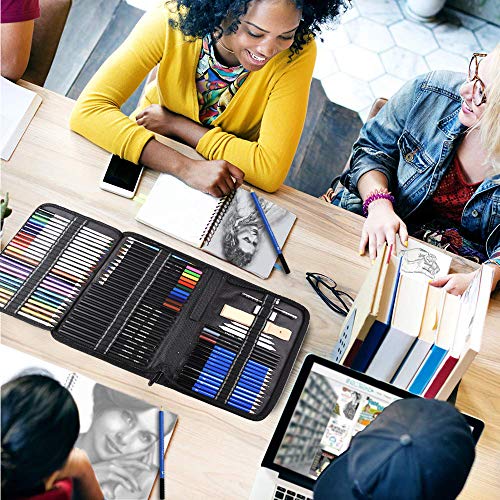 Kjhg 144Pcs Sketching & Drawing Pencils Art Kit,Professional Drawing Art Tool Kit Charcoalgraphitewatercolormetalliccolored Drawing Pencils Set For Artists,Beginners,Adults,Kids,Teens #TOP7