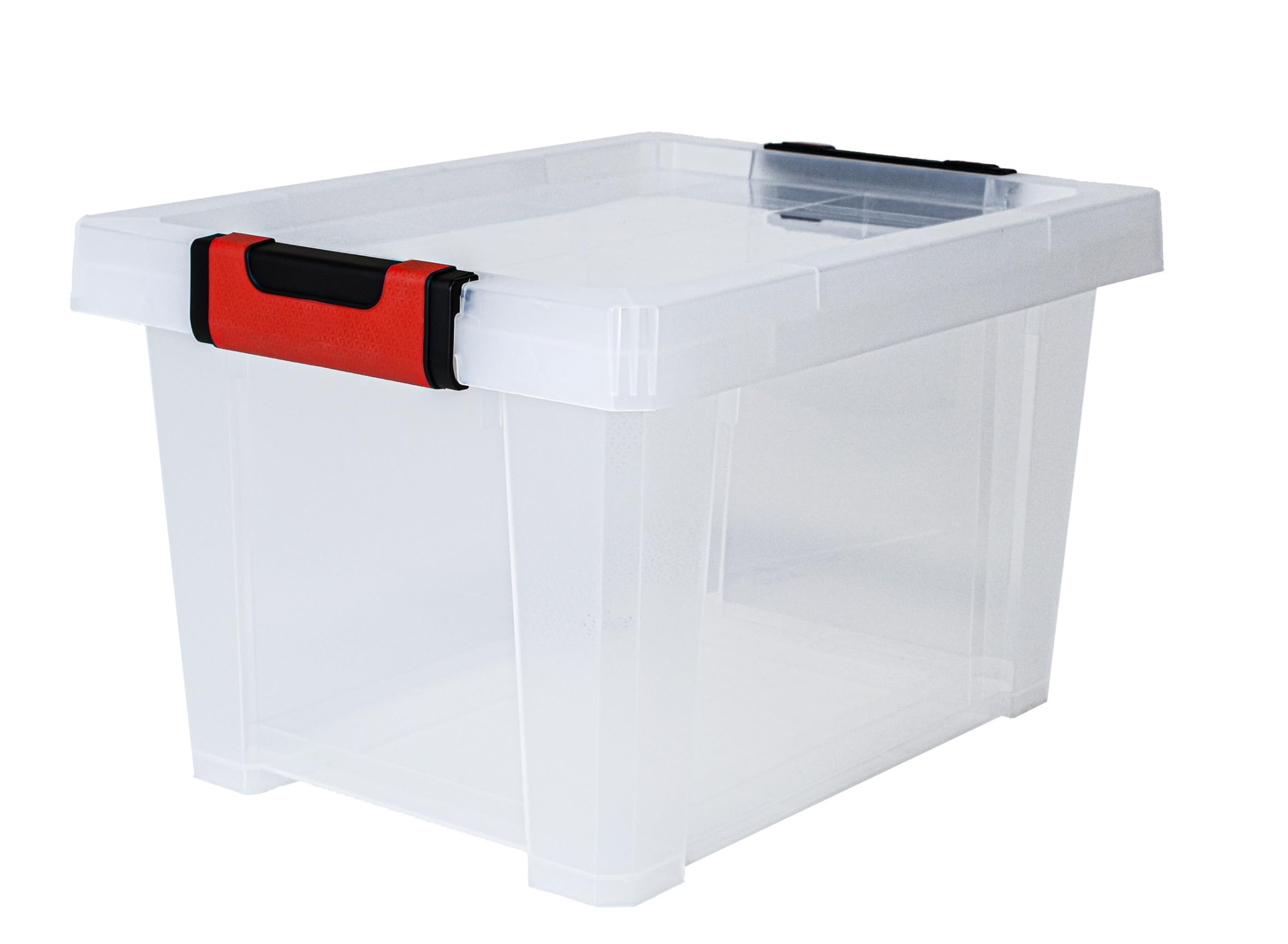 Deconation Lot De 6 Boîtes De Rangement 15 L Clipstock à Couvercle - Apte Contact Alimentaire - Transparent