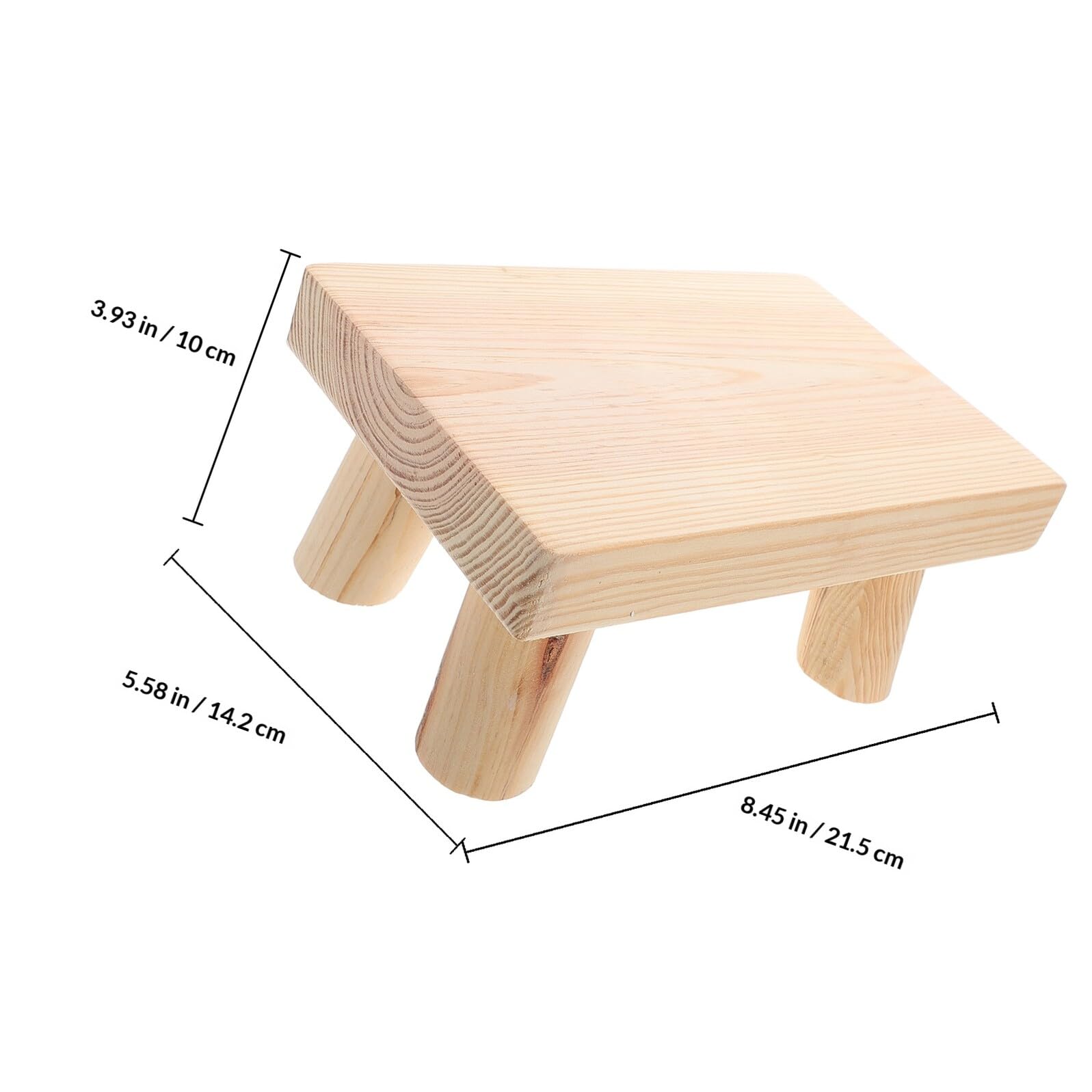 VALICLUD Sgabello Basso con Superficie Antiscivolo in Legno per Bambini Leggero e Design Portatile e Adatto per Uso Domestico e All'aperto