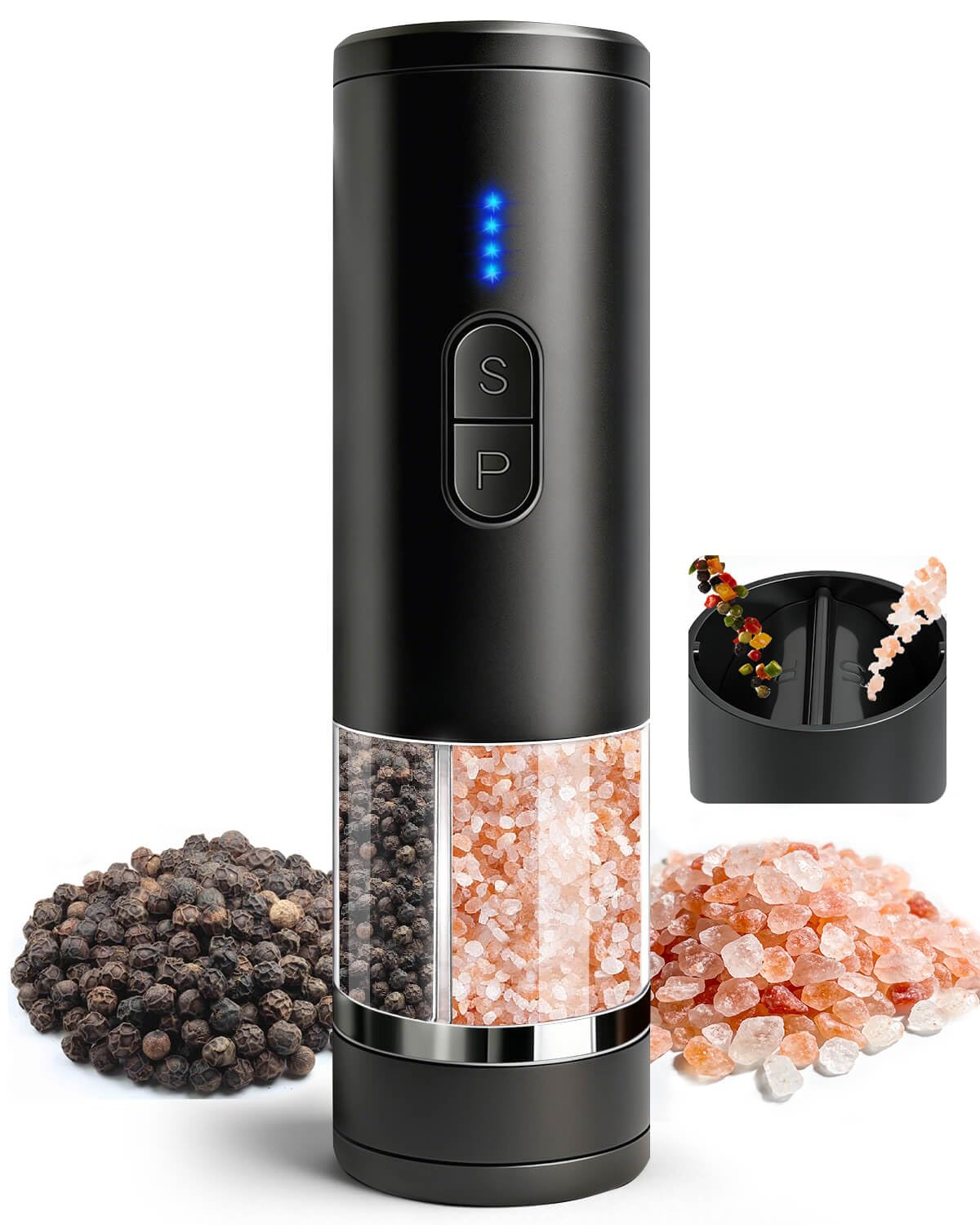 Aotto Electric Salt and Pepper Grinder Set