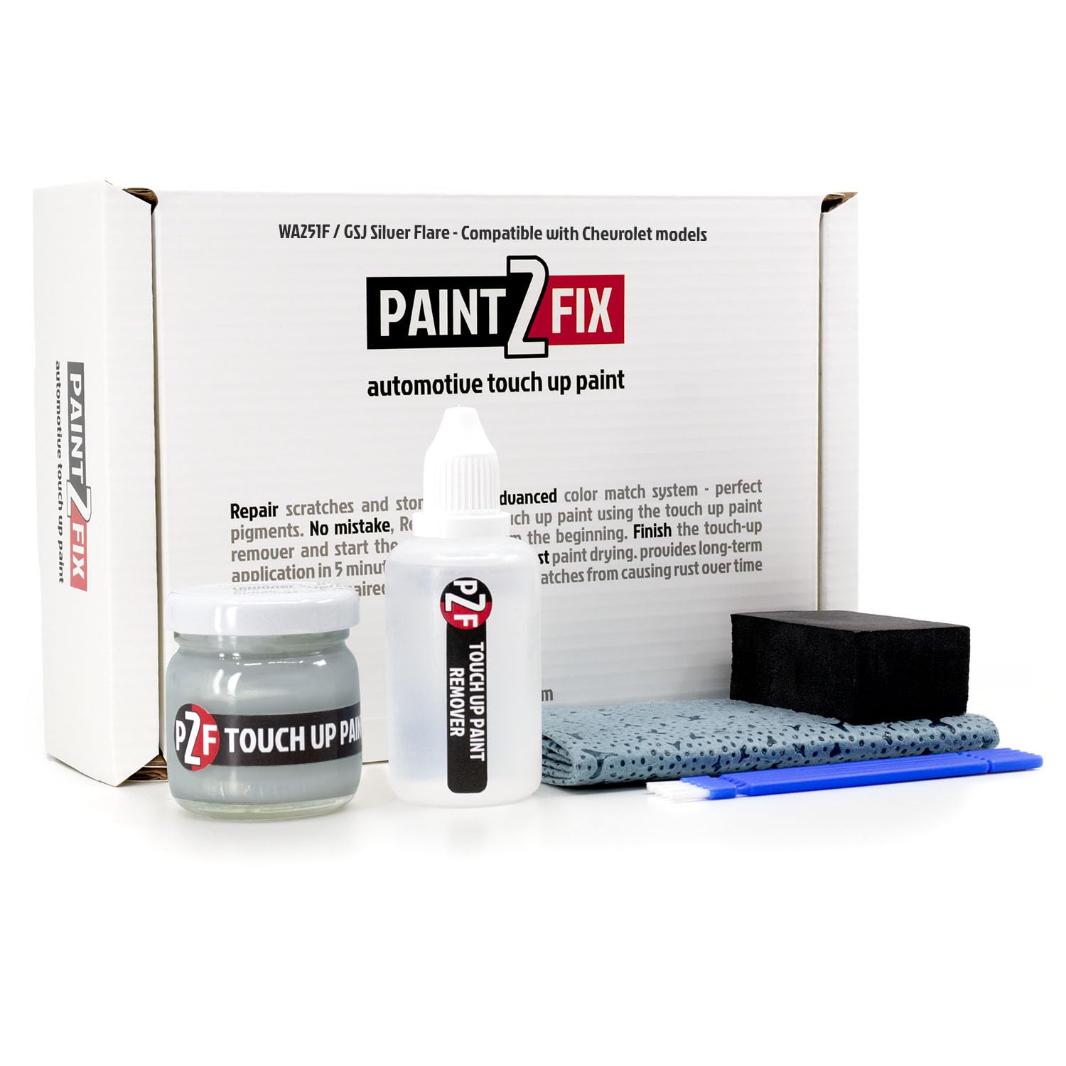 WA251F / GSJ Silver Flare Touch Up Paint Kit for Chevrolet - 0.84 fl oz (25ml)