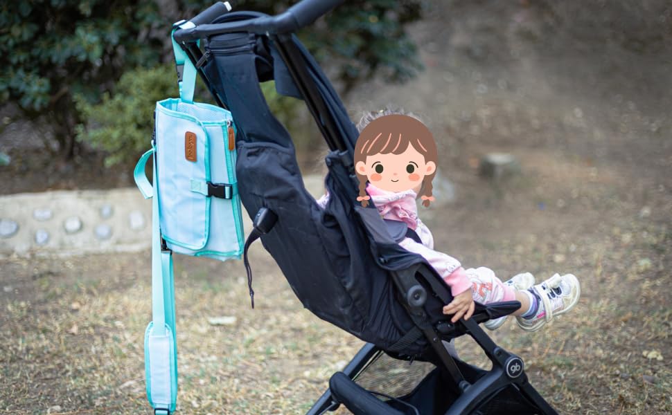 Miniatura 9 de LOOK-YA Cambiador de pañales portátil, cambiador portátil para niñas y niños recién nacidos, cambiador de bebé con bolsillo inteligente para