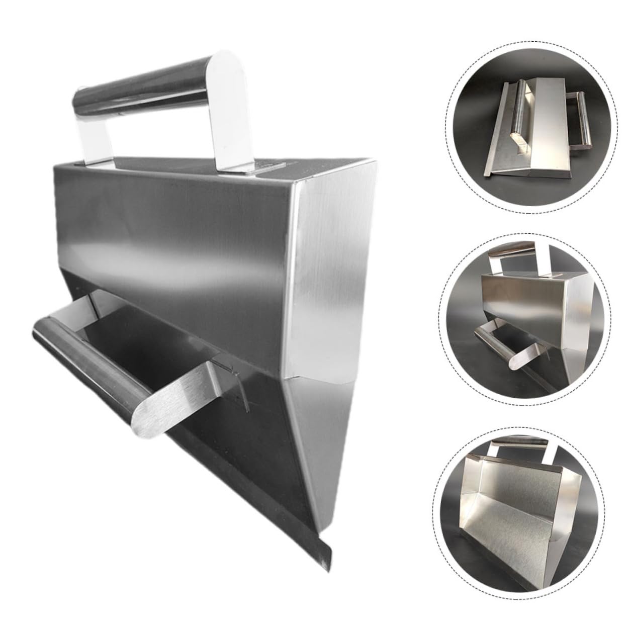 Cazzuola per Intonaco in Acciaio Inox Argento, Forma Unica | Finitura Interna per Lisciatura Pareti, Impugnatura Ergonomica, Resistenza Elevata e Uso Pratico
