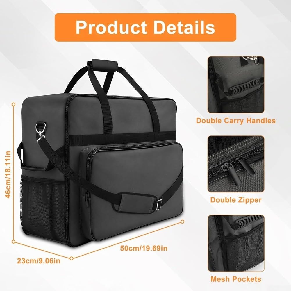 Bolsa de transporte SLUSHi para máquina de granizados, funda de viaje portátil Oxford 600D con carga lateral, bolsa de almacenamiento impermeable para máquina de bebidas heladas al aire libre, gris