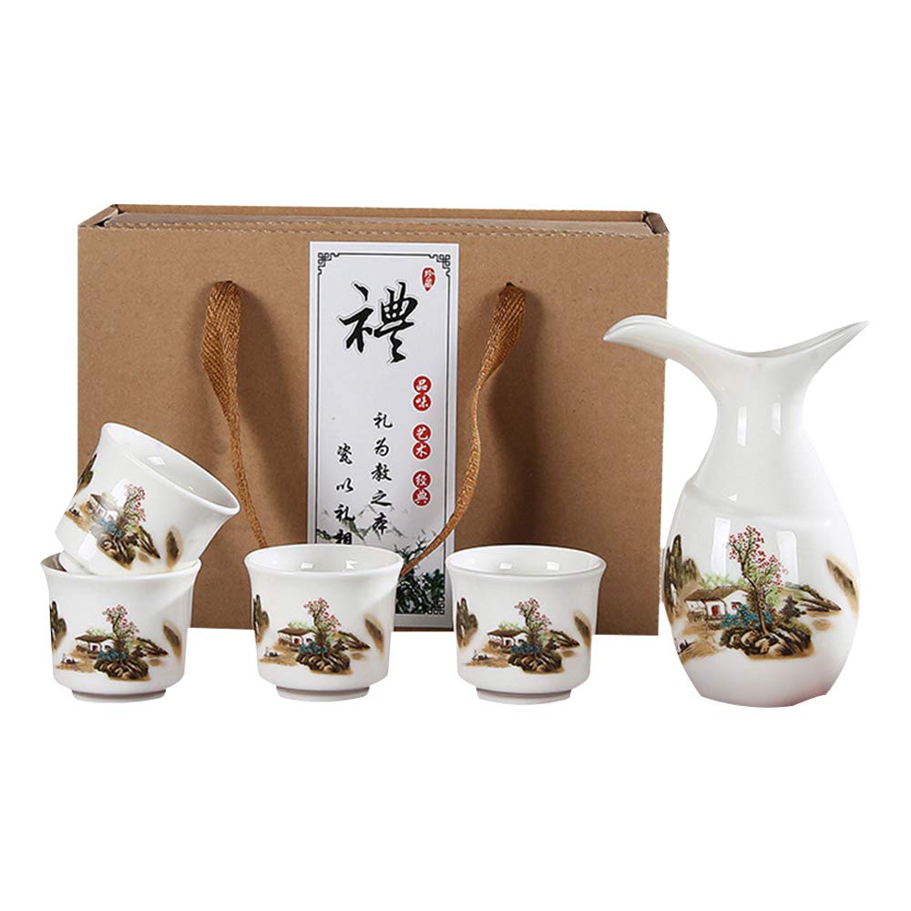 Service à Saké Japonais Vaisselle Céramique Porcelaine Coffret Cadeau