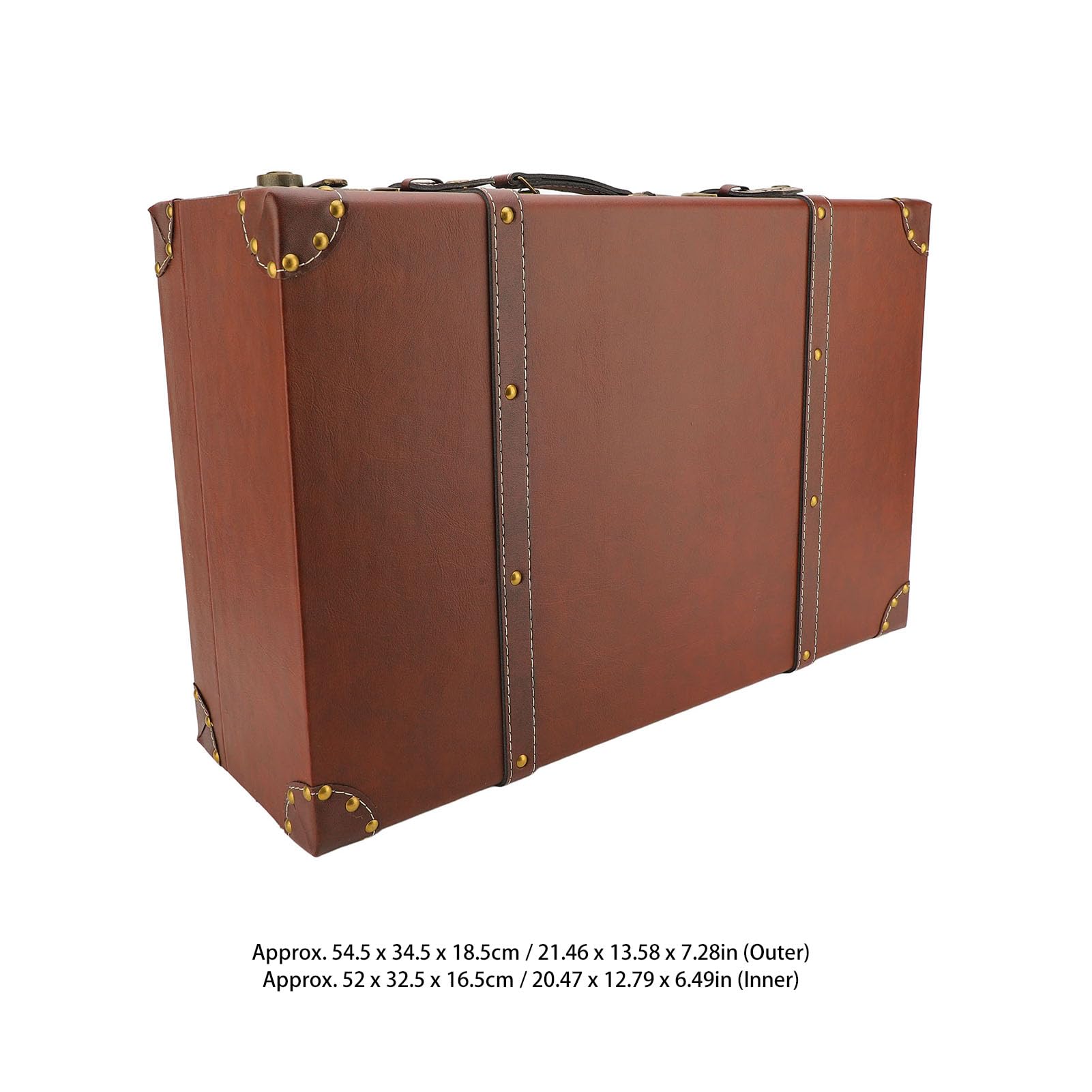 RIZGHWOY Retro-Koffer mit Legierungsschlössern, Leichte Vintage-Aufbewahrungsbox aus Holz, Stilvolles Reisezubehör für Zuhause und Familie