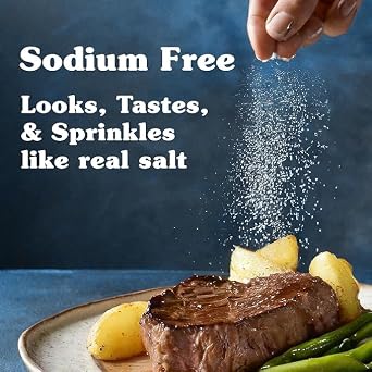 Nu Salt Sodium-Free Salt Substitute, Contains Potassium Chloride, Table Salt Alternative, Vegan, Good For Chips, Pretzels, French Fries, Popcorn Seasoning, 3oz Shaker Bottle (Pack of 6).
