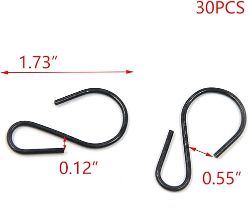 Vista 47 de T Tulead 40 piezas de mini ganchos ligeros S ganchos de hierro para colgar joyas de 1 x 0.7 pulgadas
