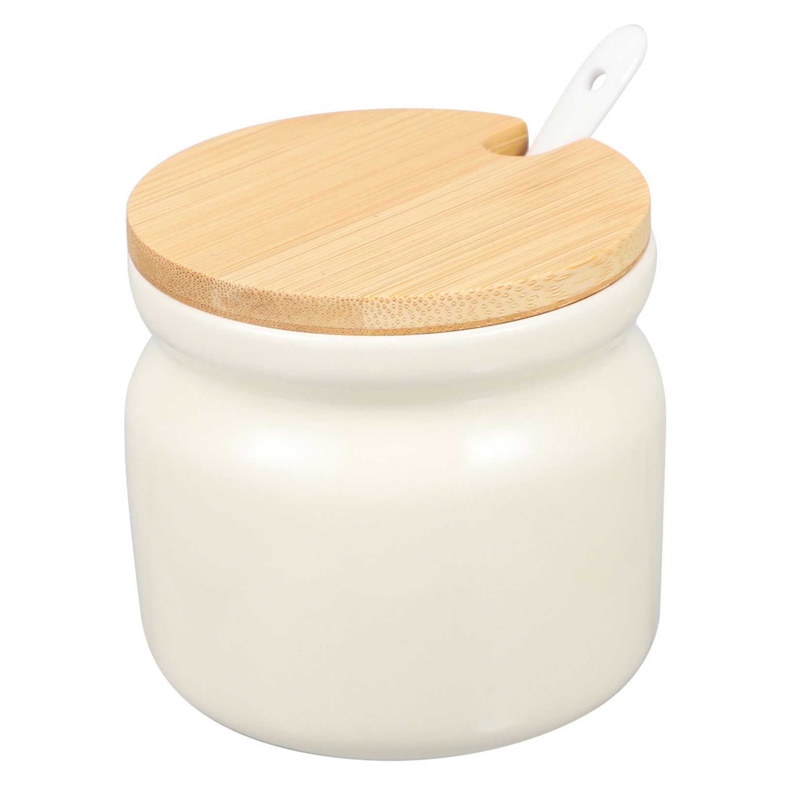 Garneck 1 Set Japanese Seasoning Container Condiments Containers Desktop Spice Container White Seasoning Container Ceramics