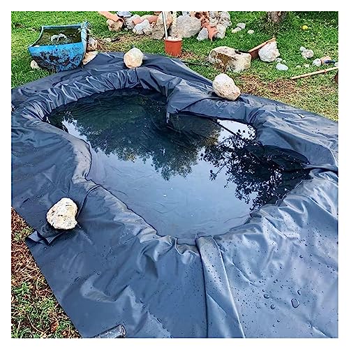 Revêtement d'étang en PVC noir de 8x10m pour étanchement de bassin à poissons et cascade de jardin